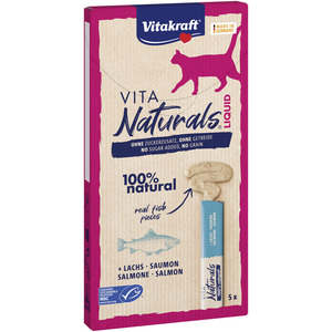 Vitakraft Vita Naturals liquid snack m. laks - 75 g.